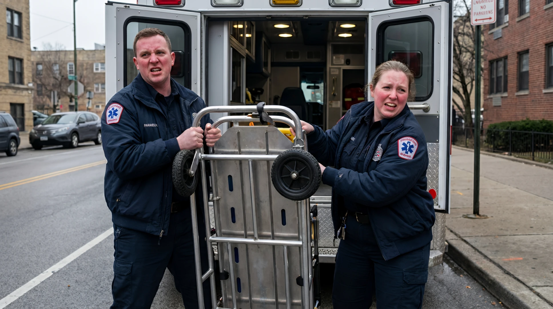 Stretcher Wheel Jams at Worst Possible Moment, Shocking No One