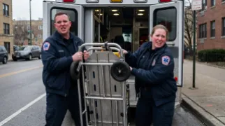 Stretcher Wheel Jams at Worst Possible Moment, Shocking No One