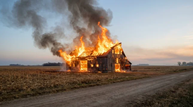 Historic Iowa Barn Fire Traced to "Creative Electrical Work" From 1947