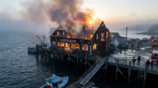 Maine Waterfront Restaurant Fire Attracts Unexpected Crowd of Seagulls