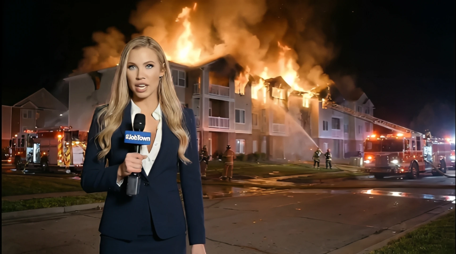 Petrina Johnson Reports Live from Downtown Apartment Fire