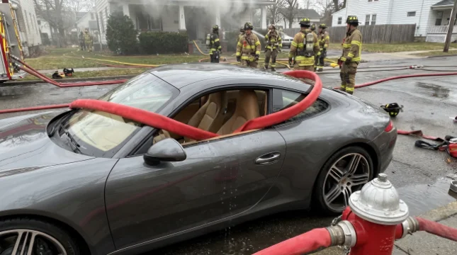 Hose Line Running Through Living Room "Temporary," Homeowner Assured